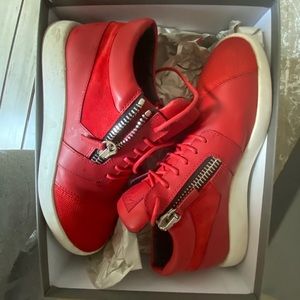 Giuseppe ZANOTTI red double zip men’s sneakers
